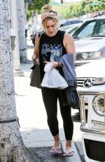 HILARY DUFF in Tights Out in Beverly Hills 2306