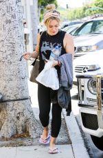 HILARY DUFF in Tights Out in Beverly Hills 2306