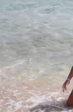 IMOGEN THOMAS in Bikini at the Beach in Italy