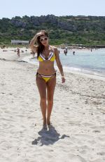 IMOGEN THOMAS in Bikini on a Beach and a Pool in Spain