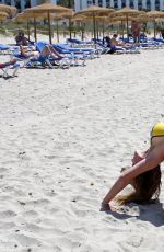 IMOGEN THOMAS in Bikini on a Beach and a Pool in Spain