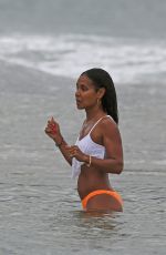 JADA PINKETT SMITH in Bikini at a Beach in Hawaii