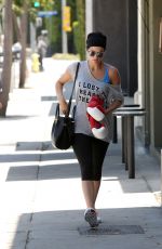 JAIMIE ALEXANDER Leaves a Gym in Los Angeles