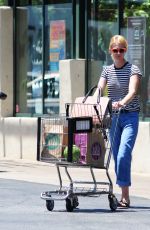 JANUARY JONES Leaves Whole Foods Market in Los Angeles