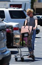 JANUARY JONES Leaves Whole Foods Market in Los Angeles