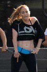 JENNIFER LOPEZ at iHeartradio Ultimate Pool Party Rehersal