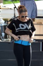 JENNIFER LOPEZ at iHeartradio Ultimate Pool Party Rehersal