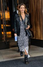 JESSICA ALBA Leaves Trump Soho Hotel in New York