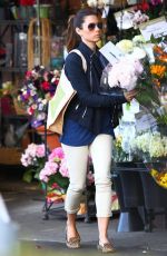 JESSICA BIEL Buys Some Flowers in West Hollywood