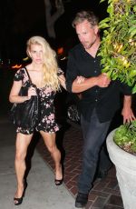 JESSICA SIMPSON Arrives at Sunset Marquis Hotel in West Hollywood