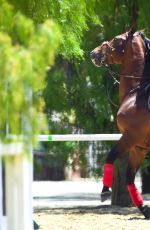 KALEY CUOCO Riding Her Horse in Los Angeles 1806