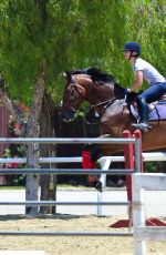 KALEY CUOCO Riding Her Horse in Los Angeles 1806