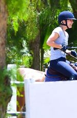 KALEY CUOCO Riding Her Horse in Los Angeles 1806