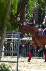 KALEY CUOCO Riding Her Horse in Los Angeles 1806