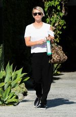 KALEY CUOCO with Short Hair Leaves Andy Lecompte Salon in Los Angeles