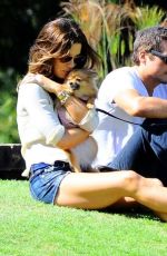 KATE BECKINSALE in Sorts at a Park in Brentwood