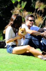 KATE BECKINSALE in Sorts at a Park in Brentwood