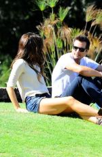 KATE BECKINSALE in Sorts at a Park in Brentwood