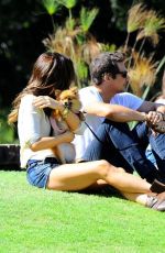 KATE BECKINSALE in Sorts at a Park in Brentwood