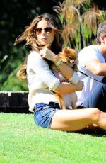 KATE BECKINSALE in Sorts at a Park in Brentwood
