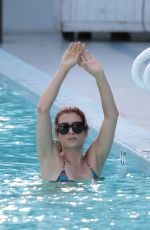 KATE WALSH in Bikini at a Pool in Miami
