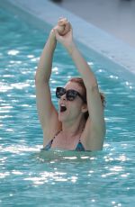 KATE WALSH in Bikini at a Pool in Miami