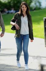 KATIE HOLMES at a Park in New York