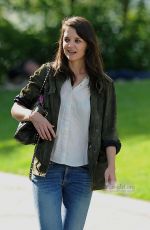 KATIE HOLMES at a Park in New York