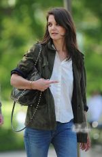 KATIE HOLMES at a Park in New York