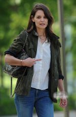 KATIE HOLMES at a Park in New York
