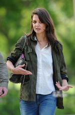 KATIE HOLMES at a Park in New York