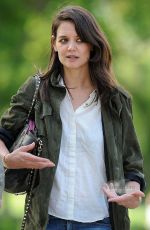 KATIE HOLMES at a Park in New York