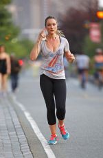 KATRINA BOWDEN Out Jogging in New York