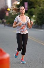 KATRINA BOWDEN Out Jogging in New York
