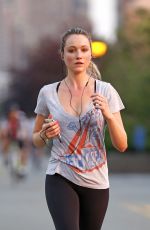 KATRINA BOWDEN Out Jogging in New York