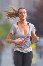 KATRINA BOWDEN Out Jogging in New York