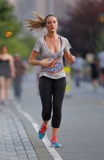 KATRINA BOWDEN Out Jogging in New York