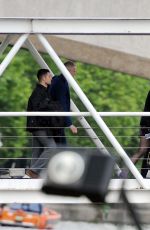KATY PERRY Boarding at Ferry on the Thames River in London