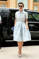 KEIRA KNIGHTLEY Arrives at a Hotel in New York