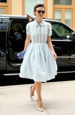 KEIRA KNIGHTLEY Arrives at a Hotel in New York
