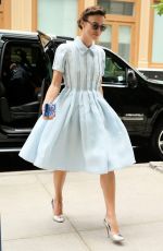 KEIRA KNIGHTLEY Arrives at a Hotel in New York