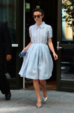 KEIRA KNIGHTLEY Arrives at a Hotel in New York