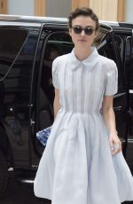 KEIRA KNIGHTLEY Arrives at a Hotel in New York