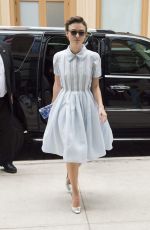 KEIRA KNIGHTLEY Arrives at a Hotel in New York