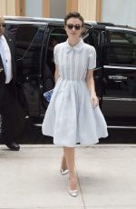 KEIRA KNIGHTLEY Arrives at a Hotel in New York