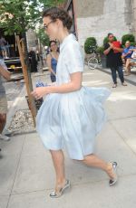 KEIRA KNIGHTLEY Arrives at a Hotel in New York
