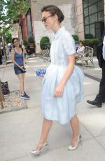 KEIRA KNIGHTLEY Arrives at a Hotel in New York