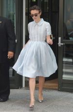 KEIRA KNIGHTLEY Arrives at a Hotel in New York