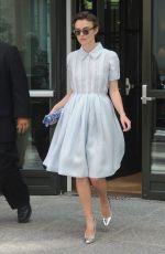 KEIRA KNIGHTLEY Arrives at a Hotel in New York