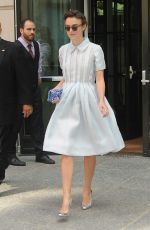 KEIRA KNIGHTLEY Arrives at a Hotel in New York